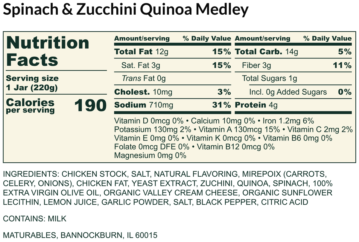 Spinach & Zucchini Quinoa Medley