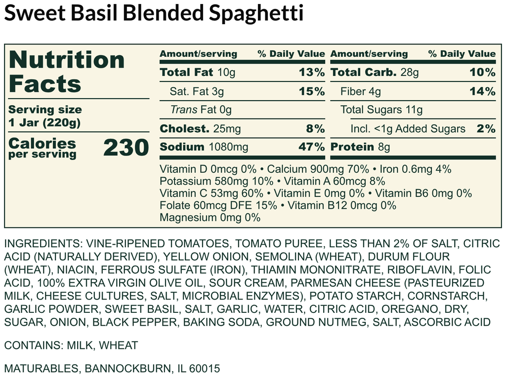 Sweet Basil Blended Spaghetti